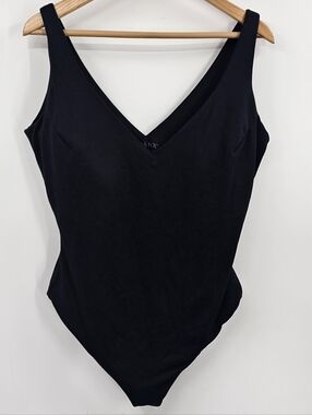 Spanx Black Textured One Piece Swimsuit Size 3X